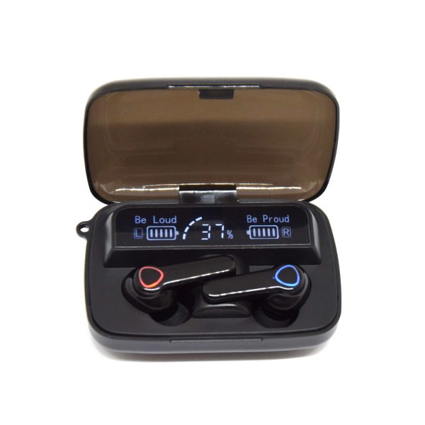 M19 vezeték nélküli bluetooth headset digitális kijelzővel, töltődobozban (BBV)
