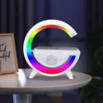 G2388A multifunkciós szórakoztató állomás - Bluetooth hangszóró, vezeték nélküli töltő, RGB LED party fény és éjszakai lámpa (BBV)