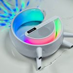 G2388A multifunkciós szórakoztató állomás - Bluetooth hangszóró, vezeték nélküli töltő, RGB LED party fény és éjszakai lámpa (BBV)