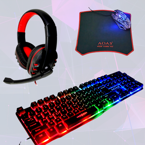 AS1066 4 db-os RGB gamer készlet nem csak játékosok számára - USB (BBV)