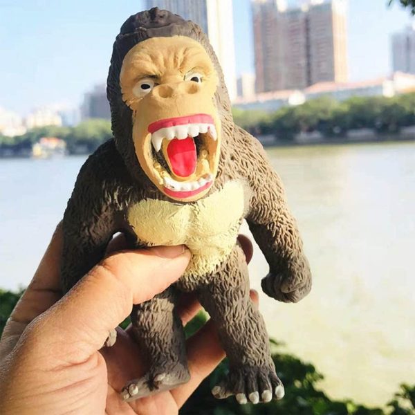 Gorilla formájú, nyomkodható, stressz csökkentő játék gumiból (BBJ)