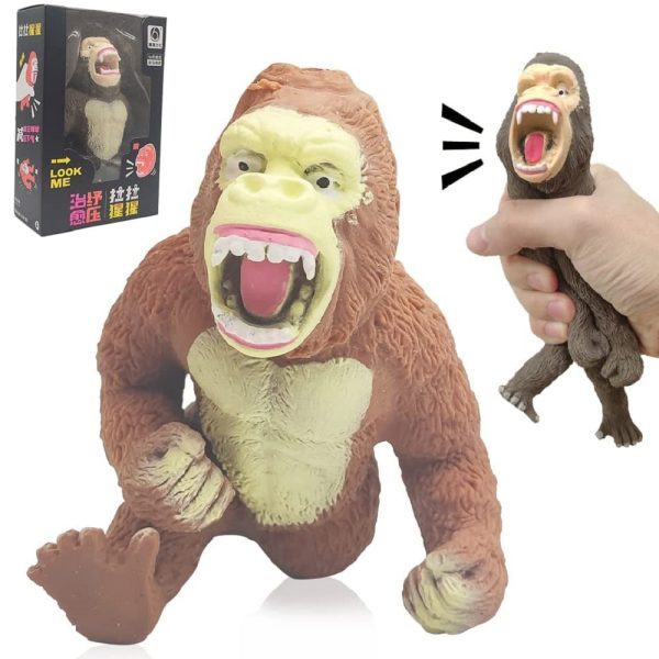 Gorilla formájú, nyomkodható, stressz csökkentő játék gumiból (BBJ)