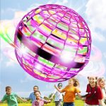 Gyro Ball trükkös LED-es akkumulátoros lebegő labda, USB - 360°-ban forog (BBJ)