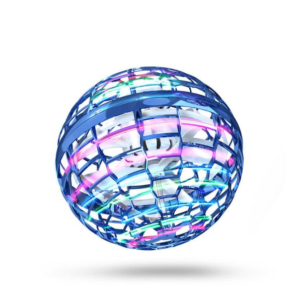 Gyro Ball trükkös LED-es akkumulátoros lebegő labda, USB - 360°-ban forog (BBJ)