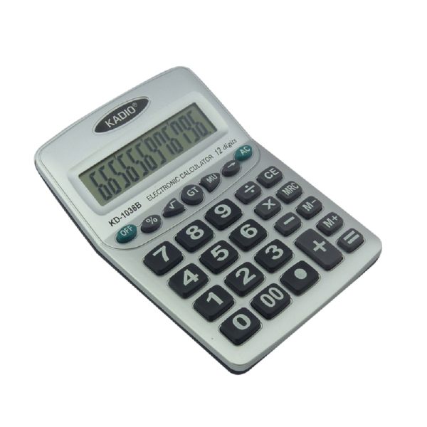 KADIO KD-1038B hagyományos számológép nagy kijelzővel - 12 számjegyes (BBL)