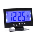 Hangra/tapsra működő LCD kijelzős asztali óra (BBL)
