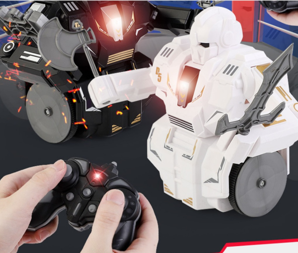Távirányítós 360°-ban forgó akkumlátoros harci robot (BBJ)