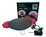 Elektromos asztali grill 800W – tapadásmentes hordozható grill állítható hőfokszabályzóval, 28 cm grillfelület sütéshez (BBM)