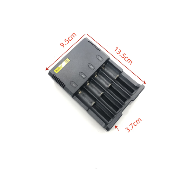 i4 Li-Ion akkumulátor töltő – univerzális intelligens töltőkészülék 4 férőhellyel, IMR/Li-ion akkukhoz (BBD)