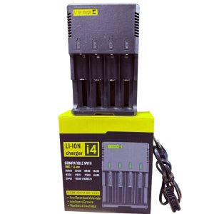 i4 Li-Ion akkumulátor töltő – univerzális intelligens töltőkészülék 4 férőhellyel, IMR/Li-ion akkukhoz (BBD)