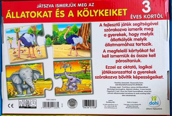 Játszva ismerjük meg az állatokat és a kölykeiket! Oktató játék gyerekeknek (BBJ)