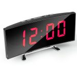 Tükör ívelt kijelzős design LED digitális ébresztő óra - DT-6507 (BBV)