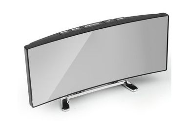 Tükör ívelt kijelzős design LED digitális ébresztő óra - DT-6507 (BBV)