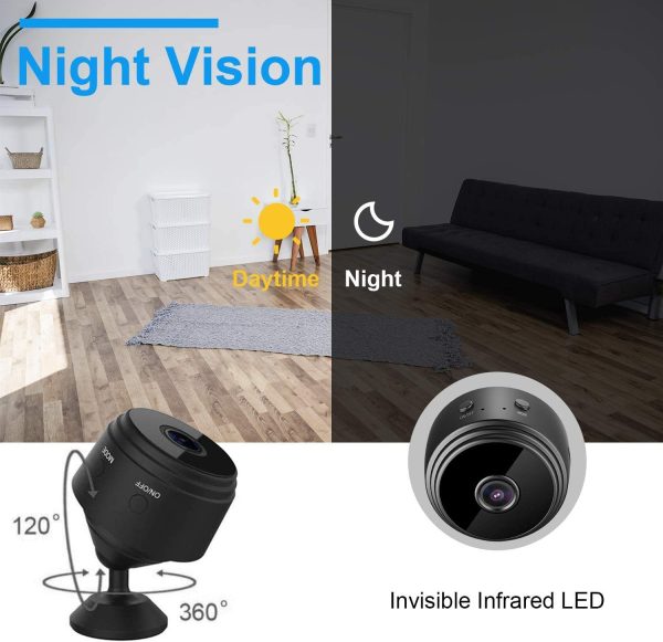 A9 Mini HD kamera, Wifi kapcsolattal - Applikáción nézhető élőkép / mágneses rögzítéssel (BBD)