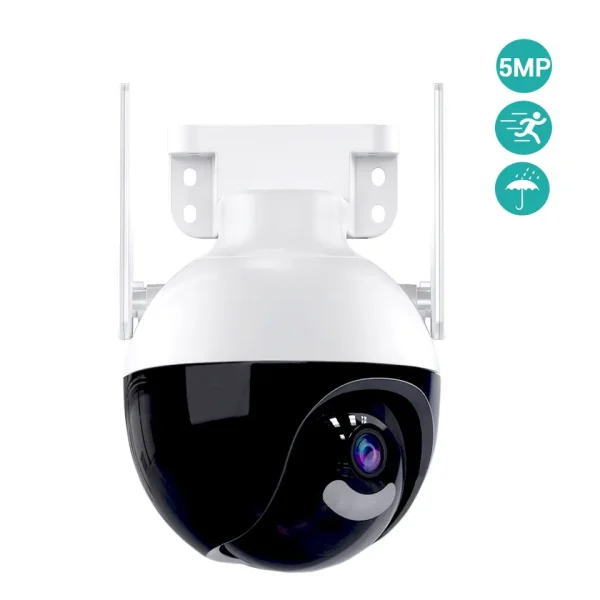 4k ultra HD WIFI IP térfigyelő kamera - 360°-ban forgatható, IP66 időjárásálló - 5x zoom, humán detektor (BBV)