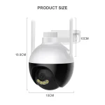 4k ultra HD WIFI IP térfigyelő kamera - 360°-ban forgatható, IP66 időjárásálló - 5x zoom, humán detektor (BBV)