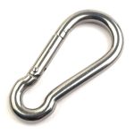 Rugós fém karabiner hegymászáshoz, barlangászathoz, vitorlázáshoz - 10 x 50 x 100 mm (BBL)