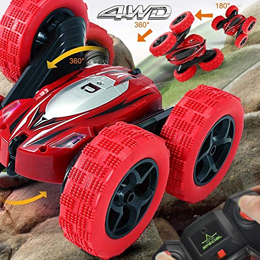 Kétoldalas kaszkadőrautó távirányítóval / RC versenyautó (BBJ)