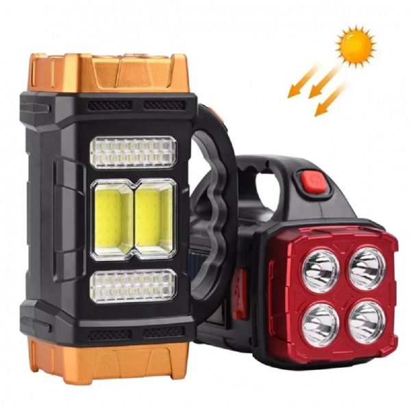 HB-2678 extra erős fényű, 62 LED-es, napelemes kézilámpa és power bank - praktikus lámpa kempingezéshez, horgászathoz, szereléshez (BBD)
