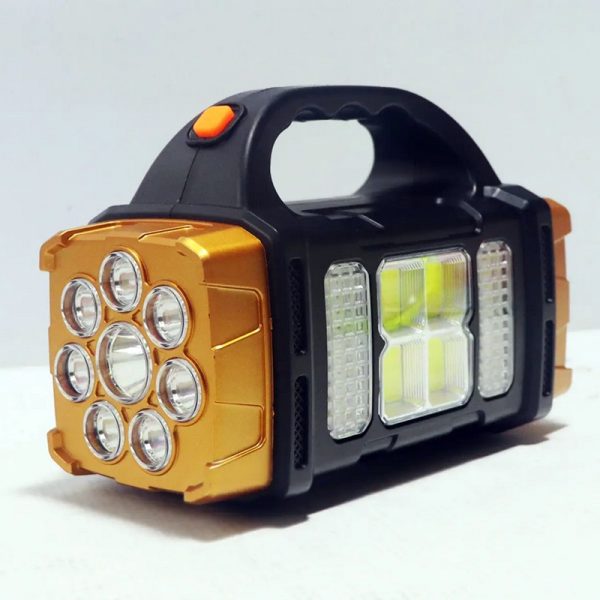 HB-1678 extra erős fényű, 108 LED-es, napelemes kézilámpa és power bank - praktikus lámpa kempingezéshez, horgászathoz, szereléshez (BBD)