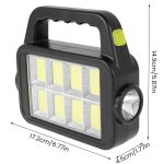 HB-1678 extra erős fényű, 108 LED-es, napelemes kézilámpa és power bank - praktikus lámpa kempingezéshez, horgászathoz, szereléshez (BBD)