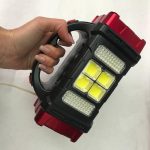 HB-1678 extra erős fényű, 108 LED-es, napelemes kézilámpa és power bank - praktikus lámpa kempingezéshez, horgászathoz, szereléshez (BBD)