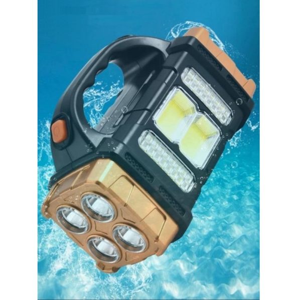 HB-2678 extra erős fényű, 62 LED-es, napelemes kézilámpa és power bank - praktikus lámpa kempingezéshez, horgászathoz, szereléshez (BBD)