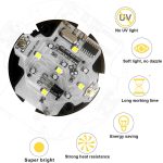 2 db-os mini RGB LED lámpa szett távirányítóval - kör alakú, színes hangulatvilágítás konyhába, hálószobába, nappaliba (BBV)