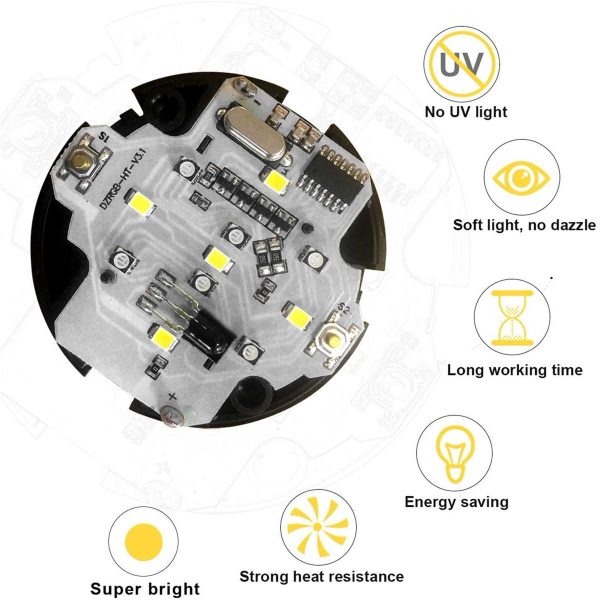 2 db-os mini RGB LED lámpa szett távirányítóval - kör alakú, színes hangulatvilágítás konyhába, hálószobába, nappaliba (BBV)