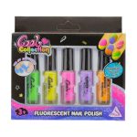 5 színű fluoreszkáló körömlakk szett kislányoknak - könnyedén eltávolítható, egészségre ártalmatlan, sötétben világító neon színű körömlakk készlet (BBJ)