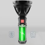 L-830 USB-ről tölthető LED zseblámpa 4 világítási móddal és kiegészítő fényforrással az oldalán (BBV)