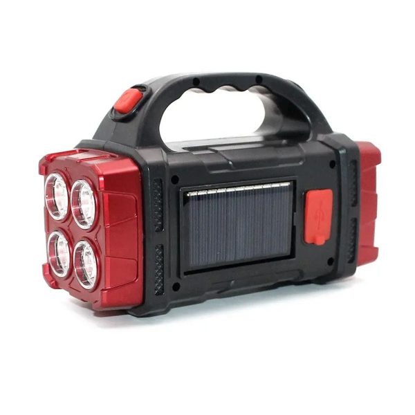 HB-1678 extra erős fényű, 108 LED-es, napelemes kézilámpa és power bank - praktikus lámpa kempingezéshez, horgászathoz, szereléshez (BBD)