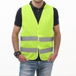 Vékony, jól szellőző láthatósági mellény neon sárga színben, fényvisszaverő csíkokkal - L-XXXL- méret (BBKM)