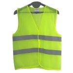 Vékony, jól szellőző láthatósági mellény neon sárga színben, fényvisszaverő csíkokkal - L-XXXL- méret (BBKM)