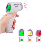 Érintés nélküli infrás, digitális lázmérő/hőmérő LCD kijelzővel - mérés 1mp (BBV) (BBL)
