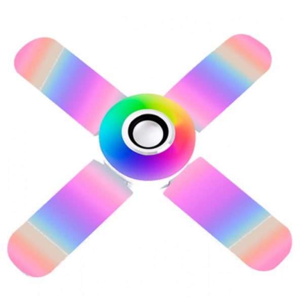 E27 foglalatú összecsukható RGB LED izzó beépített hangszóróval + távirányítóval (BBV)