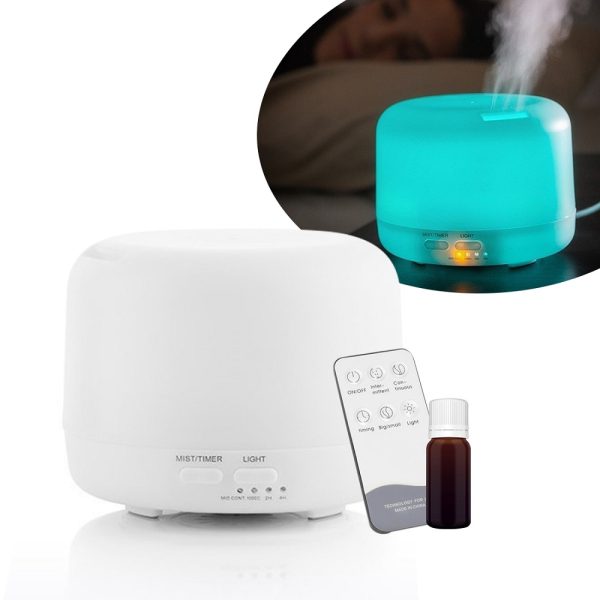 Aroma Mágus - LED aromaterápiás párologtató/diffúzor távirányítóval 300ML (BBD)
