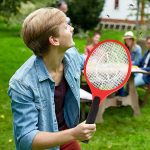 Elektromos légycsapó újratölthető akkumulátorral és LED lámpával - szúnyogok, legyek, lepkék ellen (BBL) (BBKM)