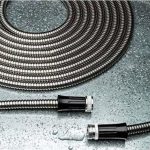 Strapabíró és tartós kerti locsolócső rozsdamentes acélból - időjárás-, nyomás- és UV-sugárzás álló, gubancmentes slag - 30 m (BBV)