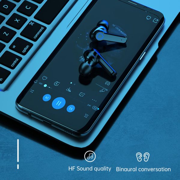 M19 vezeték nélküli bluetooth headset digitális kijelzővel, töltődobozban (BBV)