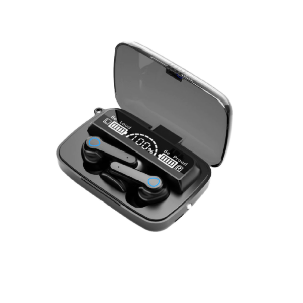 M19 vezeték nélküli bluetooth headset digitális kijelzővel, töltődobozban (BBV)