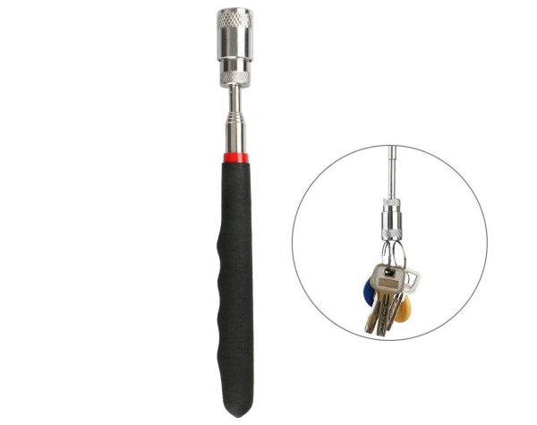Multifunkciós, teleszkópos, mágneses bot és szerelőlámpa - csavarok, fém tárgyak összeszedéséhez - 80 cm (BBKM) (BBL)