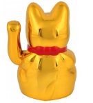 Arany színű, szerencsehozó, kínai integető macska - gazdagság hozó mancsmozgató ikonikus figura- 24 cm (BBL)(BBJ)