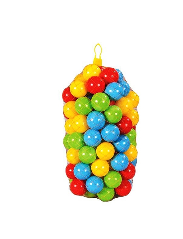 60 db-os műanyag labdák vidám színekben labdamedencékhez - kül és beltéri használatra egyaránt (BBJ)