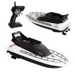 Távirányítós játék motorcsónak szuper menő megjelenésű, 2.4 GHz távirányítóval és tölthető akkumulátorral - 28 x 10 x 12 cm (BBMJ)