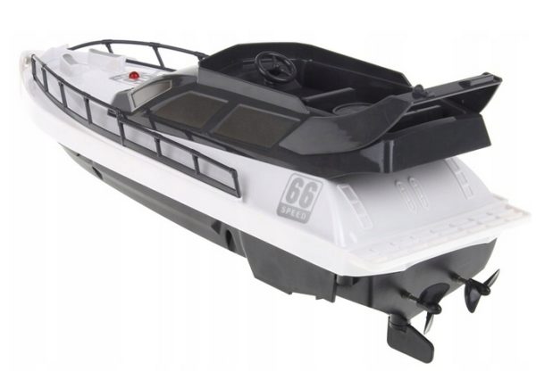 Távirányítós játék motorcsónak szuper menő megjelenésű, 2.4 GHz távirányítóval és tölthető akkumulátorral - 28 x 10 x 12 cm (BBMJ)