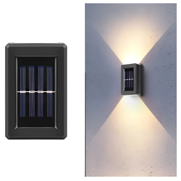 Mozgásérzékelős SOLAR napelemes fali lámpa - 1 db - melegfehér (BBV)