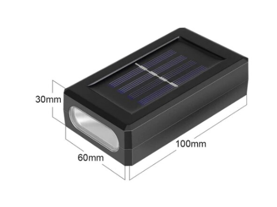 Mozgásérzékelős SOLAR napelemes fali lámpa - 1 db - melegfehér (BBV)