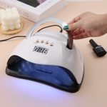 SUN Y9 UV LED professzionális műkörmös lámpa telefontartóval, beépített mozgásérzékelővel és hordozófüllel - 192W (BBV)