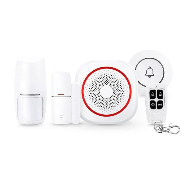 JG-H3 Smart Security wifis otthoni riasztórendszer szett - távirányítóval és okostelefonról is vezérelhető (THM)